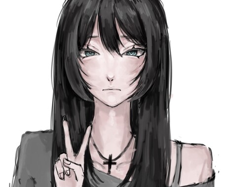 ダークで少しエモい絵を描きます 少しほかのイラストと違う雰囲気が欲しい方におすすめ イメージ1