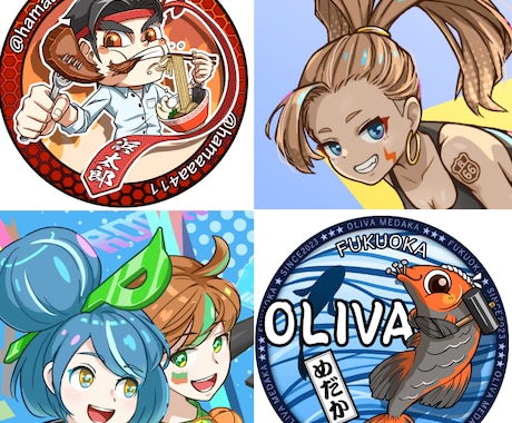 SNS等のアイコンイラスト描きます ポップなカッコいい・かわいいイラストで個性的なアイコンを イメージ1
