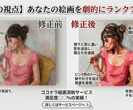 初心者向け！油絵の添削します 独学の油彩・デッサンに悩む方へ。丁寧な添削で上達をサポート イメージ1