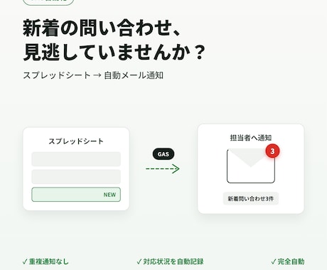 スプレッドシート/GASで自動化・効率化します 入力ミスや転記の手間、まとめて解決します イメージ2
