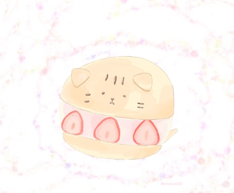 美味しそうふんわり食べ物描きます 癒されかわいいイラストをご提供いたします イメージ1
