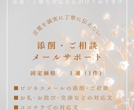メールの添削やご相談承ります 特にお詫びやお断りの自作メールが不安 イメージ1