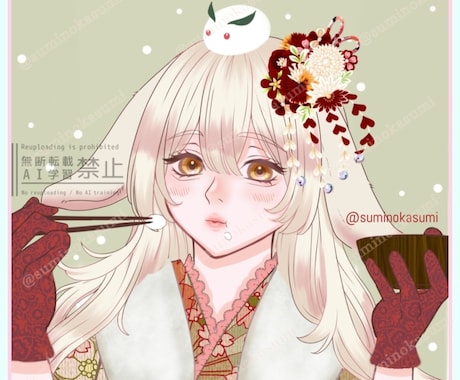 印象に残る儚げなアイコン･1枚絵お描きします 繊細で雰囲気のあるイラスト承ります！ イメージ2
