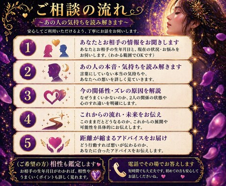 相手の本音深く読み解きます｜この恋の答えを出します あの人の本音とあなたへの気持ちを読み解きます イメージ2