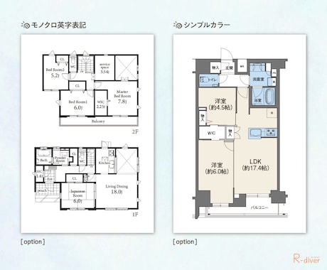 間取り図・区画図をイラレで作成いたします 不動産広告・マイソク・Web掲載にご利用ください！ イメージ2
