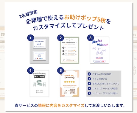 インバウンド向け接客ツール作成します リアルな現場と「パッとわかる図解」でファンになる接客体験を イメージ2
