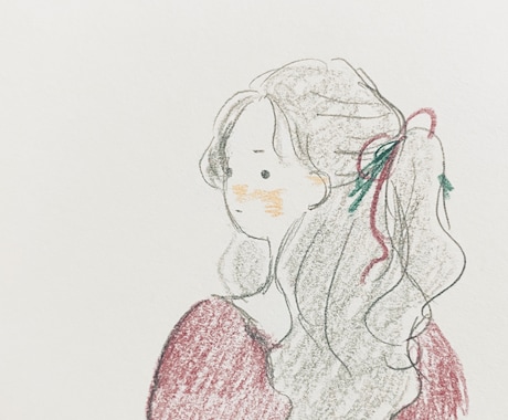 色鉛筆の温かみのあるイラストを作成します 癒されるタッチで人物を描きます イメージ1