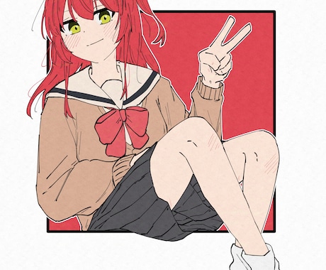 枠にはまった可愛いキャラのイラストを描きます 奇を衒った構図で魅力的に描きます！ イメージ1