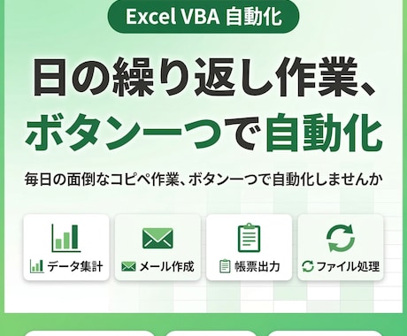 毎日の繰り返し作業をボタン一つで終わらせます 毎日の繰り返し作業、今日から手放せます イメージ1