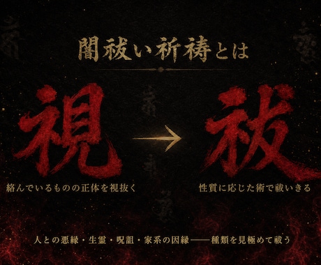 闇祓い祈祷で断ちたい縁・絡む念を視て祓います 縁切り・生霊・呪詛・悪縁/18年3,000人の霊視 イメージ2