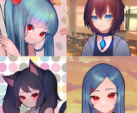 完全お任せコース★オリキャラアイコン安く描きます アイコン新調したいけどお金がない…！そんなあなたにオススメ★ イメージ2