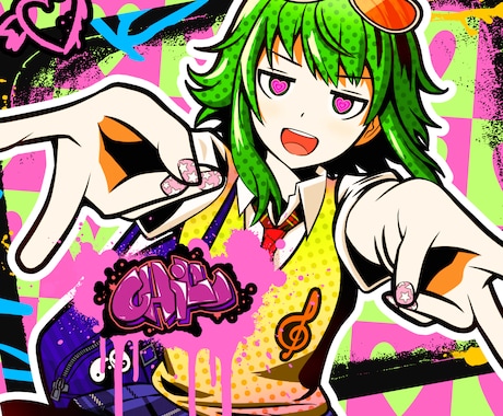 MV等に最適な一枚絵を制作します ストリート、ポップアート調のイラストを制作致します！ イメージ2