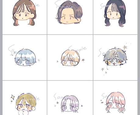 ゆるかわシンプル*可愛いイラストを提供します 24時間以内の納品可能！アイコンにお困りの方へ！似顔絵歓迎◎ イメージ2