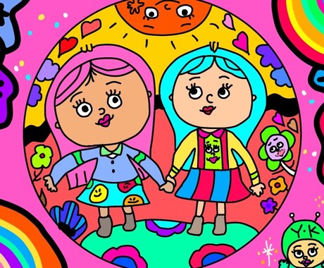 ポップでファンキーな絵になります 好きになっていただきたいファンキーな個性達 イメージ2