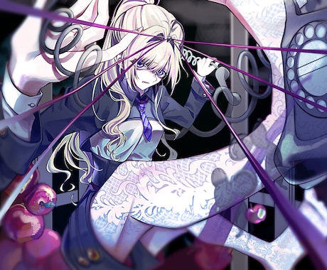 ダークな美しさで世界観あるイラストを制作いたします ダークファンタジー、サイコロジカルなどをお求めの方へ イメージ2