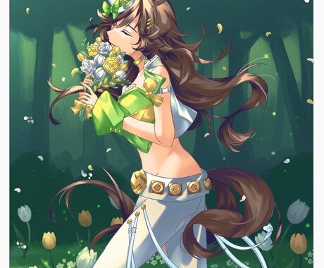 背景付きキャラクターイラストを制作致します 幅広く使用出来るキャラクターイラストを作成します。 イメージ2