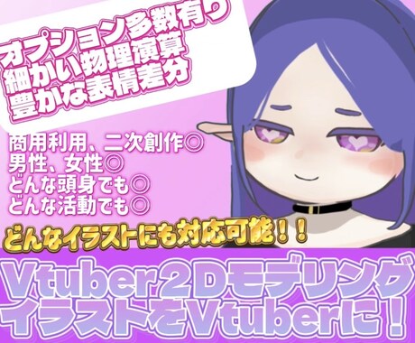 先着1名特別価格、Live2DVtuber作ります 出品記念により8万〜で承っております イメージ1