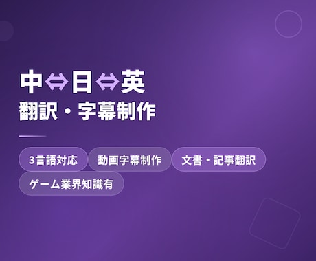 動画字幕・文書の中日英翻訳をいたします 中国語・日本語・英語の3言語、字幕制作から文書翻訳まで丁寧に イメージ1