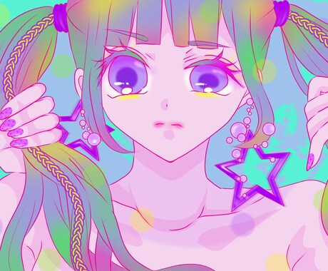 SNSアイコン、似顔絵、挿絵等のイラスト描きます ゆめかわ⭐︎エロかわ⭐︎女の子が得意です！