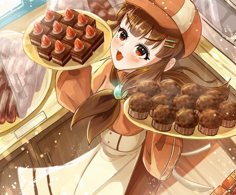 世界観溢れる可愛いイラストを制作します 女の子専門絵師があなたのキャラクターの世界観を表現します イメージ2