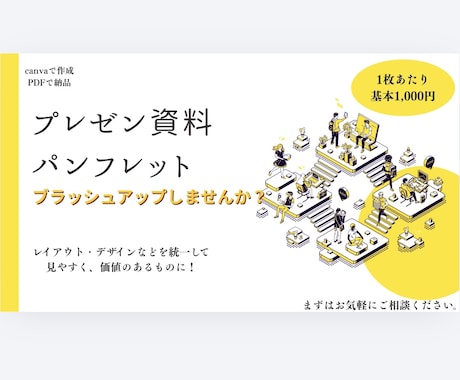 見づらいプレゼン資料をプロ風に整えます 中身はそのまま、見た目をアップデートしませんか？ イメージ1
