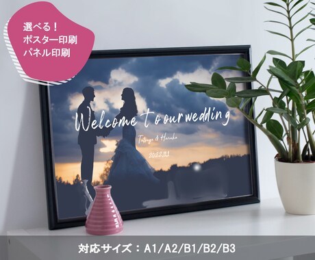 前撮り写真でウェルカムボード作ります 修正無制限！お好きなお写真に合わせてデザインします。 イメージ1