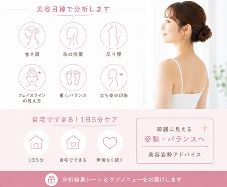 作業療法士◆雰囲気美人を目指す姿勢を分析します 雑誌掲載 I “綺麗に見えるバランス”を美容目線で分析 イメージ2