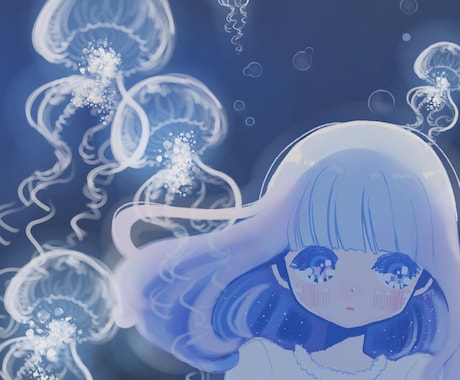 くすみ色・ふんわりとしたタッチの女の子描きます カットイラストなどのご依頼受付中 イメージ2