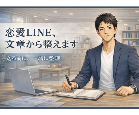送れない恋愛LINE、状況整理から一緒に整えます 送れずに止まった気持ちを整え、伝える。 イメージ1