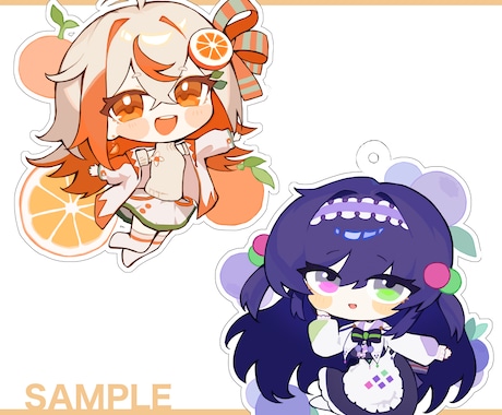 カラフルで可愛いミニキャラ作成します グッズ等販売したい方におすすめ！ イメージ2
