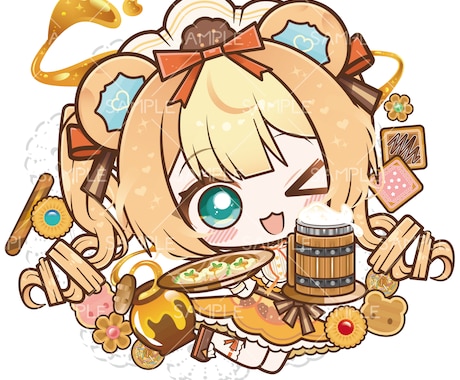 かわいいミニキャラ・デフォルメイラストお描きします 商用可◆Illustrator使用◆イラレデータ納品承ります イメージ1