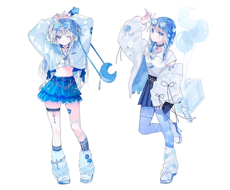 キャラデザイン、立ち絵描きます 配信、グッズ用などキャラデから立ち絵まで制作します イメージ2
