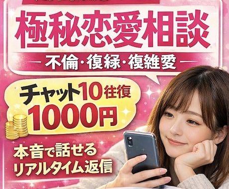 恋愛相談・愚痴・寂しい夜の雑談チャット聞きます チャットで否定せずあなたの味方になります イメージ1