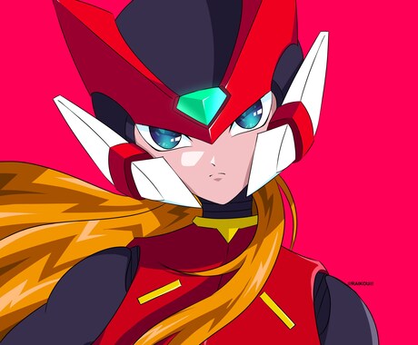 ロックマン風のキャラクターイラスト、描きます 自分だけのメカキャラクターを手に入れよう！ イメージ1