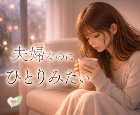 夫婦のレスの悩み聞きます 触れられない寂しさと昼間の一人時間 イメージ1