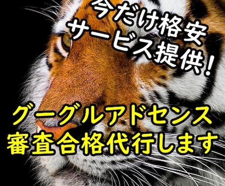 今だけ格安でアドセンスの審査を代行します 最新合格は２月２０日！現在のアルゴリズムに対応しています！ イメージ1