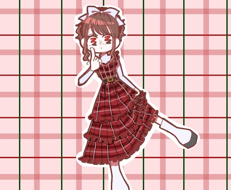 夢絵、版権も◎ポップな絵柄のイラスト描きます ポーズや服装の指定も可能です☆ イメージ2