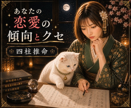 あなたの恋愛の傾向とクセを四柱推命で読み解きます 恋愛の中で感じる不安や違和感の理由と繰り返す原因を紐解きます イメージ1