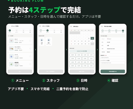 元美容師がLINE予約システムを作ります 手数料0円 契約の縛りなし予約から再来店までLINEで自動化 イメージ2