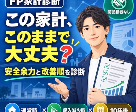 FPが家計の安全性と改善の優先順位を診断します イメージ1