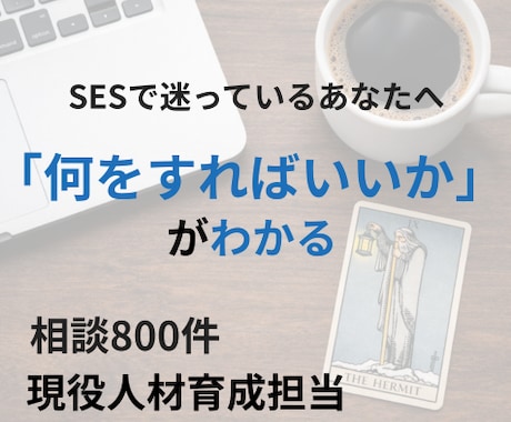 SESで迷う方の思考整理します 次の一歩が見えて動ける状態にします イメージ1