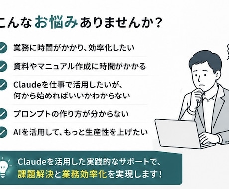 Claude活用で業務効率化を支援します 業務改善や資料作成を実践的にサポート イメージ2