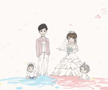 結婚式のウェルカムボード描かせていただきます 結婚式を、世界に一つだけの似顔絵で彩りたい方にオススメです！ イメージ2