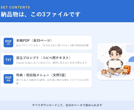 知識ゼロでもAIカンパニーが作れるようになります コピペと7つの質問だけ。あなた専用のAI会社が建ちます イメージ2