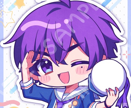 ポップで可愛い♡ミニキャライラスト制作します 商用OK◎アイコンやグッズ、スタンプなどにおすすめです♪ イメージ2