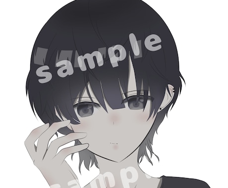 上半身のみのイラストを描きます 透過と両方のお渡し可能です！上半身のみですのでご注意ください イメージ1