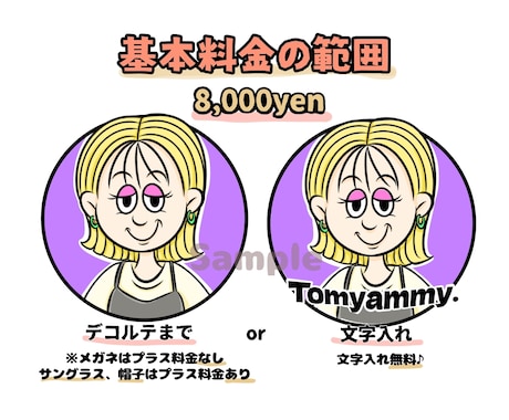 ヒトアイコン提供いたします ★似顔絵アイコン★ 2次利用自由!!フルカラーです♩ イメージ2