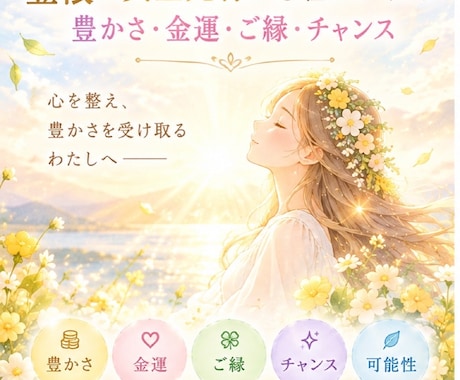 7日間♡豊かさの流れを整えるヒーリングします 金運・ご縁・チャンス♡豊かさを受け取る7日間⟡.* イメージ1