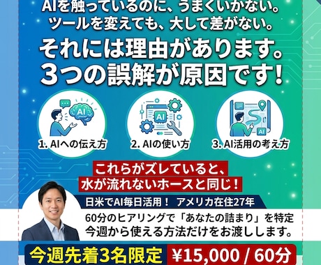 生成AIのもやもやを解消します ３つの誤解を解いて、今週から動かします イメージ1
