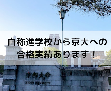難関大を目指す受験生にオンラインで勉強教えます 地方公立自称進学校から京大現役合格/勉強法から受験計画まで イメージ1